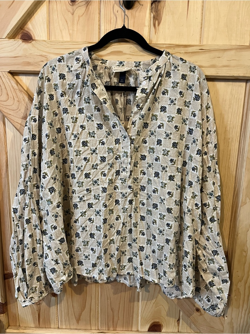 Universal Thread Cottagecore Square Floral Blouse NWT